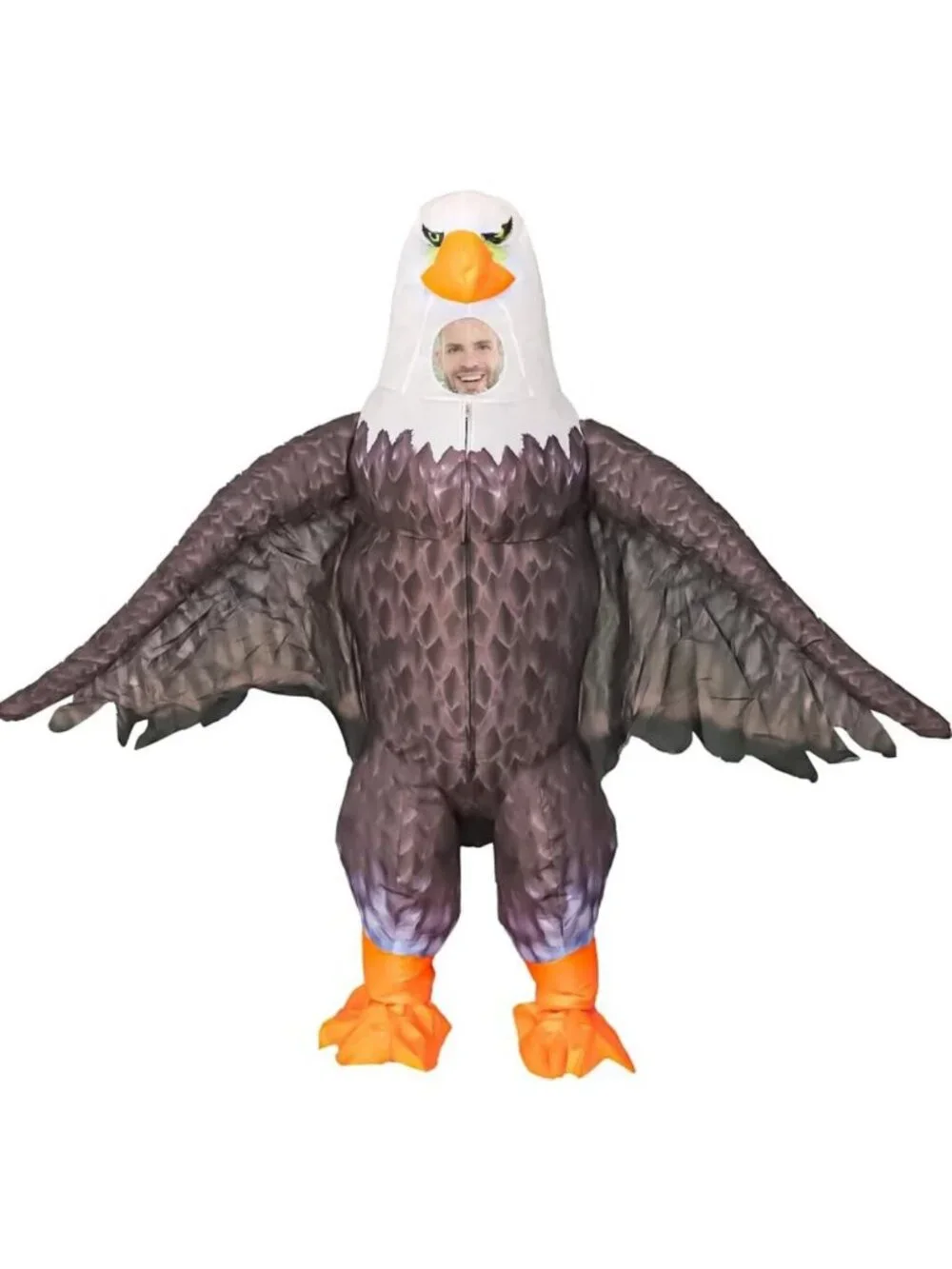 Inflatable Eagle Mascot Costume for Adults - Funny Blow-Up Halloween Cosplay